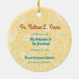 聖餐式を持ち上げるイエス(SNV 050) セラミックオーナメント