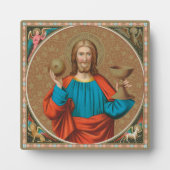 聖餐式を持ち上げるイエス(SNV 050) フォトプラーク (正面)