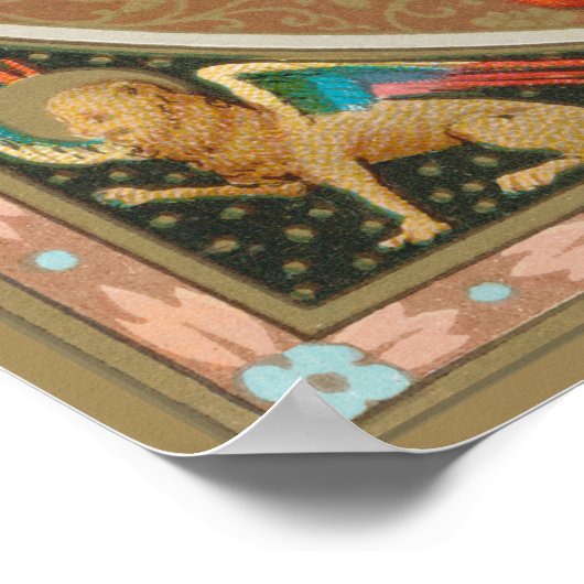 聖餐式を持ち上げるイエス(SNV 050) ポスター (角)