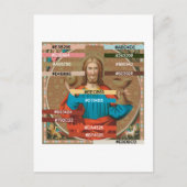 聖餐式を持ち上げるイエス(SNV 050) ポストカード (正面)