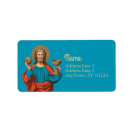 聖餐式を持ち上げるイエス(SNV 050) ラベル