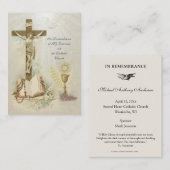 聖餐式カトリックの聖なる追悼。 エンクロージャーカード (正面/裏面)