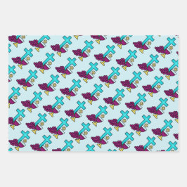 聖餐式クロスチャリスブレッドパターン ラッピングペーパーシート