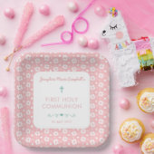 聖餐式ピンクのフローラ女子修道会 ペーパープレート (パーティー)