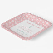 聖餐式ピンクのフローラ女子修道会 ペーパープレート (傾斜あり)