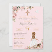 聖餐式ピンクの少女 招待状 (正面)