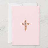 聖餐式ピンクの少女 招待状 (裏面)