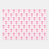 聖餐式ピンククロスハートとドット ラッピングペーパーシート (正面3)