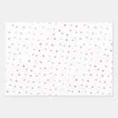 聖餐式ピンククロスハートとドット ラッピングペーパーシート (正面3)