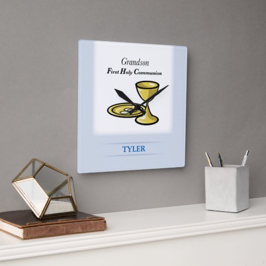 聖餐式体と血孫 スクエア壁時計 (オフィス)