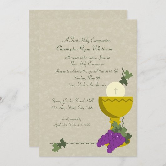 聖餐式1 招待状 (正面/裏面)