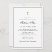 聖餐式 |クロスクラシックエレガント 招待状 (正面)
