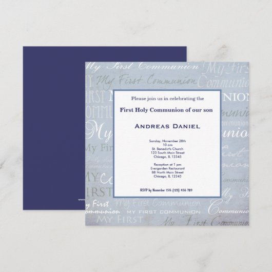 聖餐式 招待状 (正面/裏面)