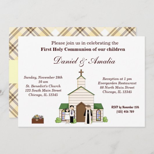 聖餐式 招待状 (正面/裏面)