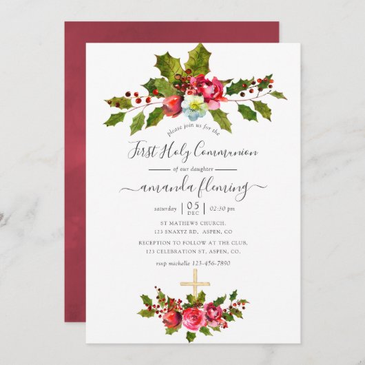 聖餐式 招待状 (正面/裏面)