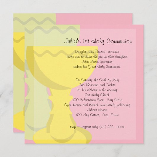 聖餐式 招待状 (正面/裏面)