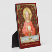 聖餐式(SAU 045)を設立するイエス5"x7" フォトプラーク (側面)