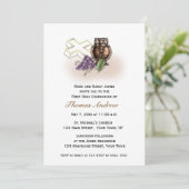 聖餐杯、十字、ブドウの聖餐の招待状 招待状 (スタンド正面)