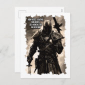 聖騎士団テンプラールのモットーヴィンテージ シーズンポストカード (正面/裏面)