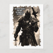 聖騎士団テンプラールのモットーヴィンテージ シーズンポストカード (正面)