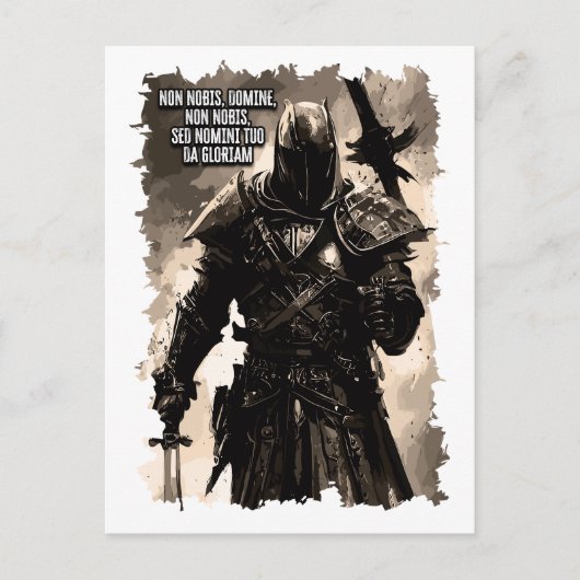 聖騎士団テンプラールのモットーヴィンテージ シーズンポストカード (正面)