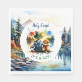 聖鯉!男の子だ!赤ちゃんシャワー スタンダードランチョンナプキン (正面)