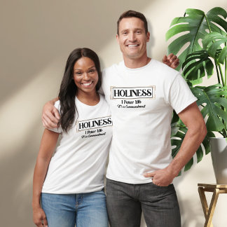 聖1 Peter 1:16 – それは戒めであるユニセックス Tシャツ