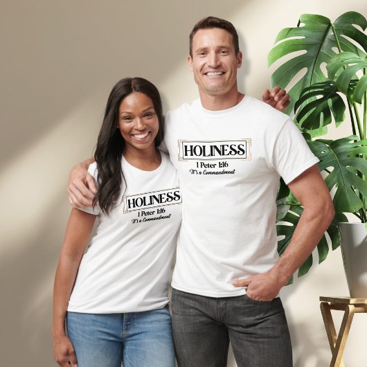聖1 Peter 1:16 – それは戒めであるユニセックス Tシャツ