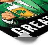 聖St patricks day素晴らし再旗おもしろい ポスター (角)