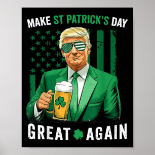 聖St patricks day素晴らし再旗おもしろい ポスター