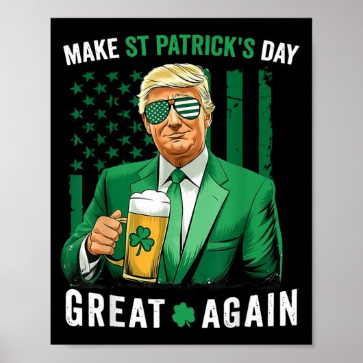 聖St patricks day素晴らし再旗おもしろい ポスター (正面)