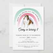 聞いたことがあるか、虹と犬の誕生日 招待状 (正面)