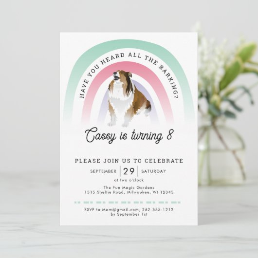 聞いたことがあるか、虹と犬の誕生日 招待状 (スタンド正面)
