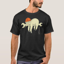 聞いたことのない建設工事 ジョークTシャツ