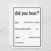 聞いた?カスタム詳細を追加ミニマル結婚した 招待状 (正面)