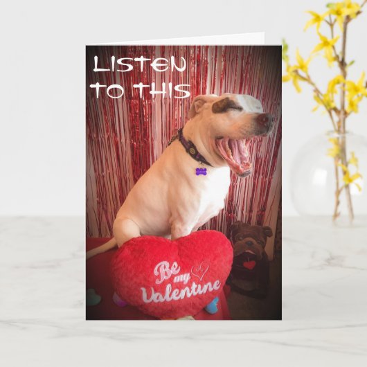 **聞いてください** バレンタインデーをお祝いしましょう カード (黄色い花)