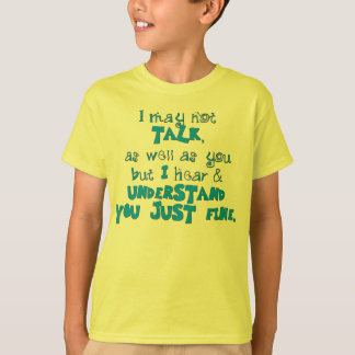 聞いて下さい及び理解して下さい Tシャツ