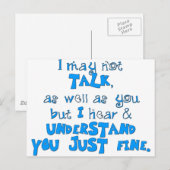 聞いて理解する ポストカード (正面/裏面)