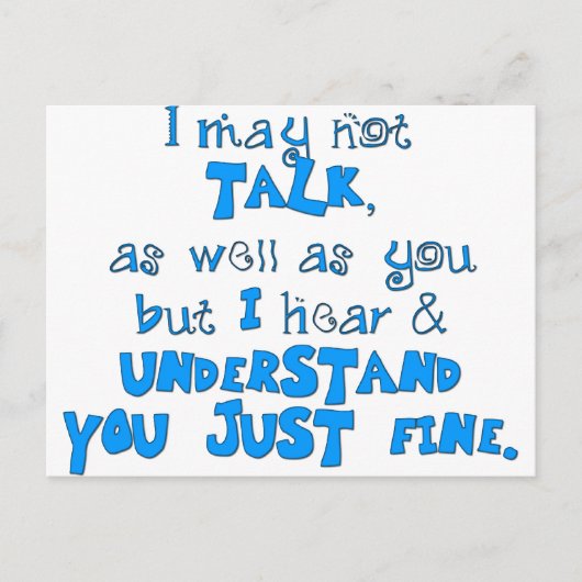 聞いて理解する ポストカード (正面)