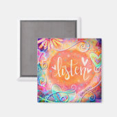 聞かわいらしお洒落トレンディー感動的 マグネット (正面/裏面)