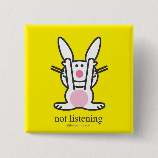 聞きません 缶バッジ (正面)