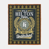 聞き取れないヒルトン商品だ フリースブランケット (正面)
