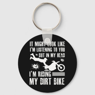 聞くこと土のバイクの乗馬のように見えて下さい キーホルダー