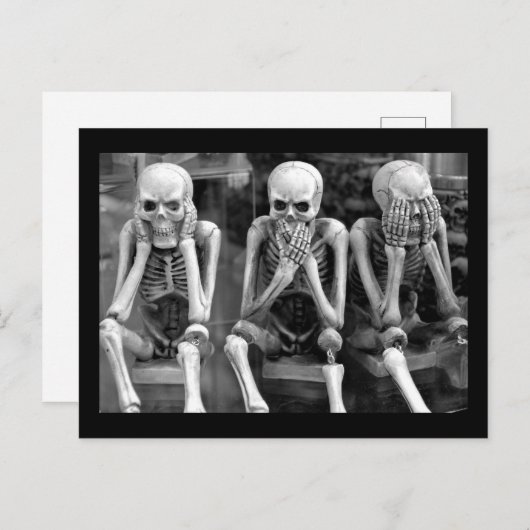 聞くも聞くも話のも悪くもない骸骨も見るな ポストカード (正面/裏面)