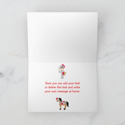 聞くイエブラックヘアカワイトナイトありがとう サンキューカード (内部)