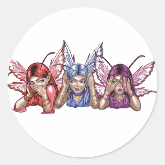 聞け話よ悪を見るな ラウンドシール (正面)