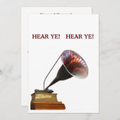 聞け!空白のイベントパーティープランをパーソナライズ 招待状 (正面/裏面)