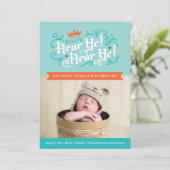 聞け！聞け！青で表示される誕生の発表 案内状 (スタンド正面)