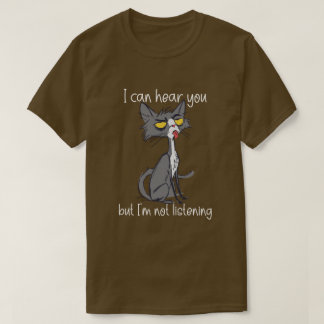 聞こえてるけど無視するよ 面白い猫 Tシャツ