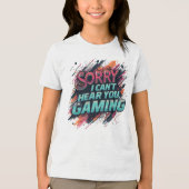 聞こえないゲーム中 トライブレンドＴシャツ (正面)